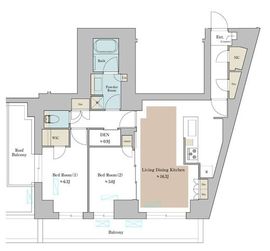 ブリリアイスト池尻大橋 801 間取り図