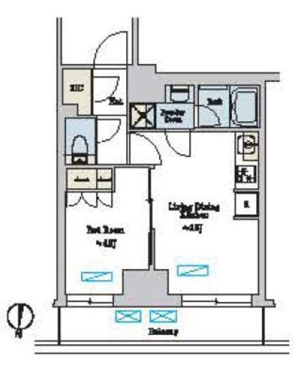 ブリリアイスト池尻大橋 722 間取り図