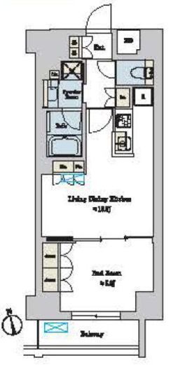 ブリリアイスト池尻大橋 612 間取り図