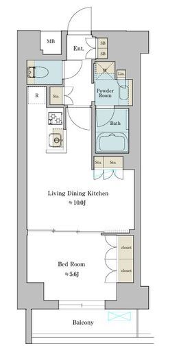 ブリリアイスト池尻大橋 702 間取り図