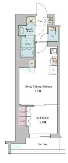 ブリリアイスト池尻大橋 622 間取り図