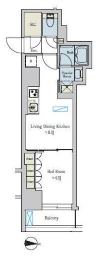 ブリリアイスト池尻大橋 522 間取り図