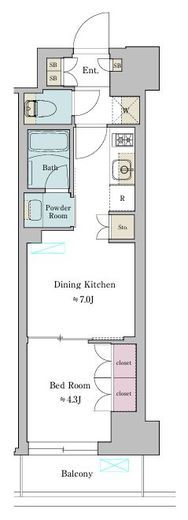ブリリアイスト池尻大橋 623 間取り図