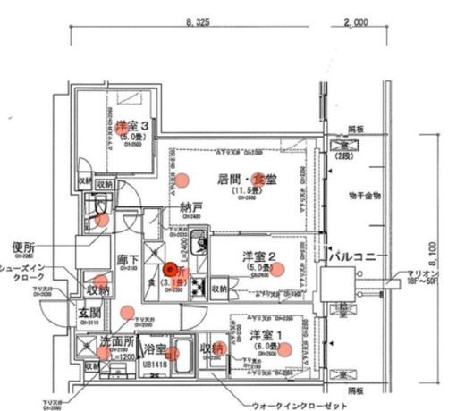 グランドシティタワー池袋 7階 間取り図