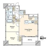 プラウドタワー亀戸クロス 3階 間取り図