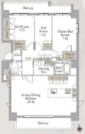 LiveCasa高円寺 (ライブカーサ高円寺) 701 間取り図