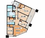 パークタワー向ヶ丘遊園 12階 間取り図