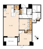 プラウド赤坂 7階 間取り図