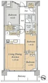 パークシティ高田馬場 3階 間取り図
