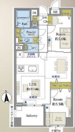 ベラカーサ秋葉原 10階 間取り図
