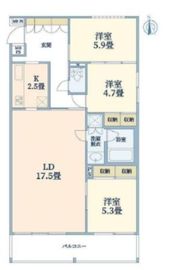 ウェルスクエア碑文谷 3階 間取り図