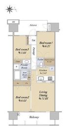 東京フロンティアシティアーバンフォート 17階 間取り図