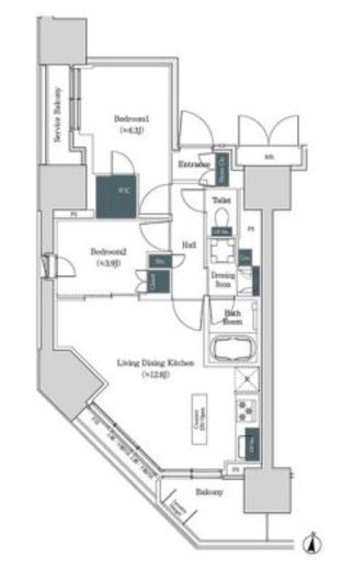 ブルックサイドレジデンス木場 301 間取り図