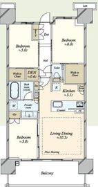 シティテラス新小岩 10階 間取り図