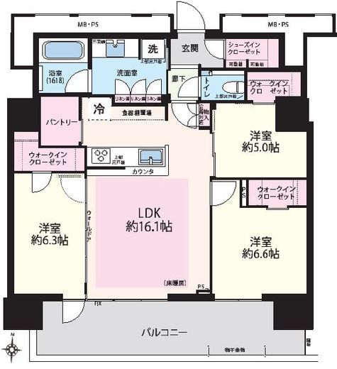 THE TOWER湘南辻堂 19階 間取り図
