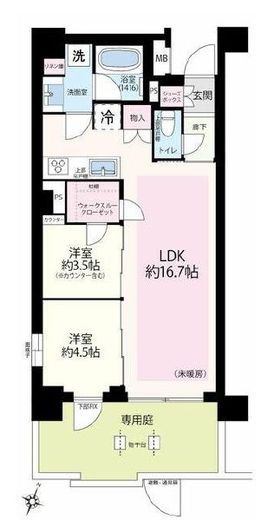 レ・ジェイドシティ橋本Ⅰ 1階 間取り図