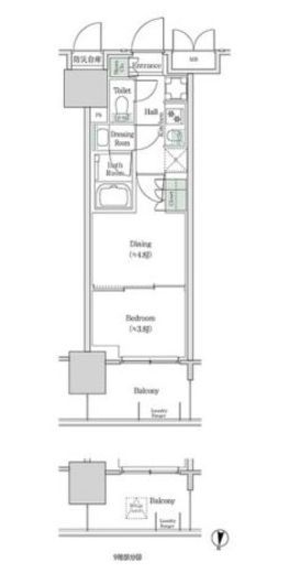 ブルックサイドレジデンス木場 330 間取り図