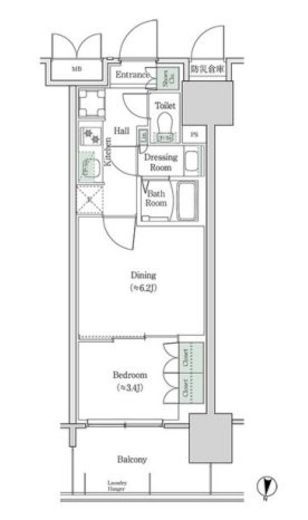 ブルックサイドレジデンス木場 331 間取り図