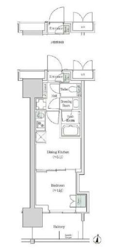 ブルックサイドレジデンス木場 806 間取り図