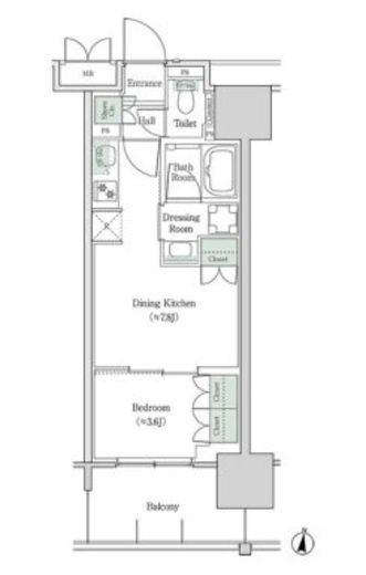 ブルックサイドレジデンス木場 811 間取り図