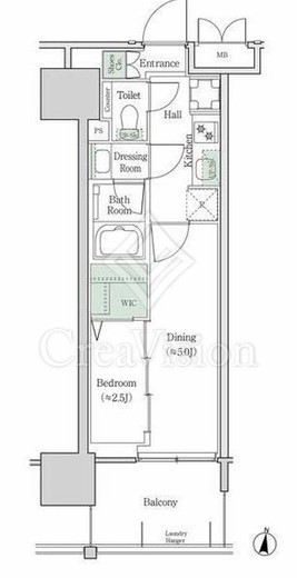 ブルックサイドレジデンス木場 816 間取り図