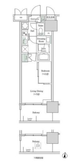 ブルックサイドレジデンス木場 821 間取り図
