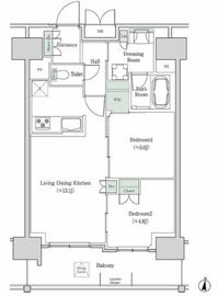 ブルックサイドレジデンス木場 1409 間取り図