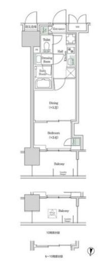 ブルックサイドレジデンス木場 826 間取り図
