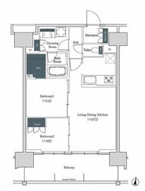 ブルックサイドレジデンス木場 1408 間取り図