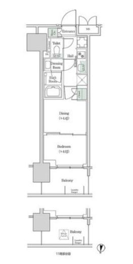 ブルックサイドレジデンス木場 828 間取り図