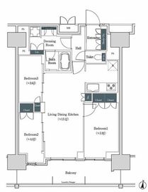 ブルックサイドレジデンス木場 1407 間取り図