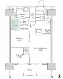 ブルックサイドレジデンス木場 1406 間取り図