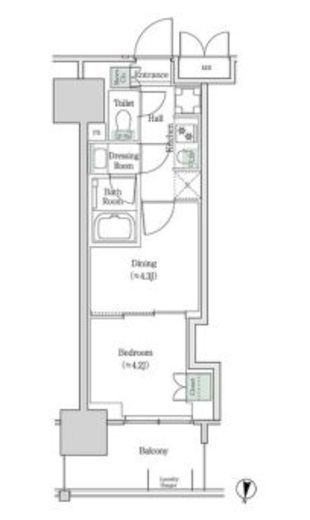 ブルックサイドレジデンス木場 830 間取り図