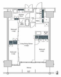 ブルックサイドレジデンス木場 1404 間取り図