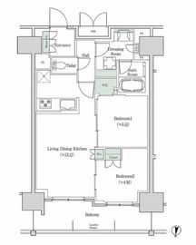 ブルックサイドレジデンス木場 1412 間取り図