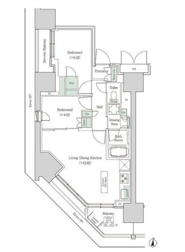 ブルックサイドレジデンス木場 901 間取り図