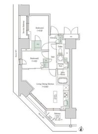 ブルックサイドレジデンス木場 901 間取り図