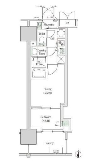 ブルックサイドレジデンス木場 908 間取り図