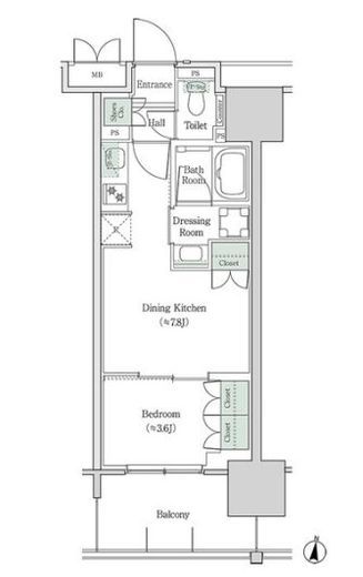 ブルックサイドレジデンス木場 911 間取り図
