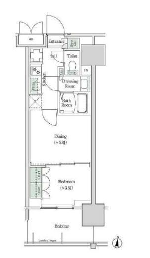 ブルックサイドレジデンス木場 913 間取り図
