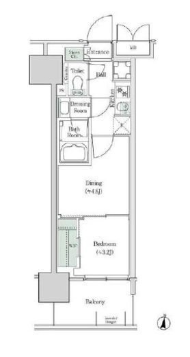 ブルックサイドレジデンス木場 918 間取り図