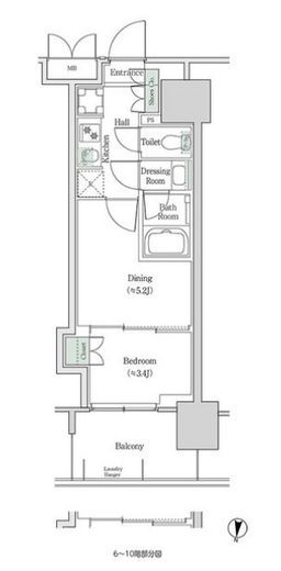ブルックサイドレジデンス木場 927 間取り図