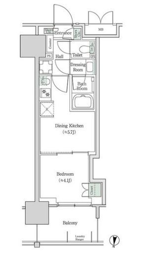 ブルックサイドレジデンス木場 932 間取り図