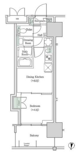 ブルックサイドレジデンス木場 933 間取り図