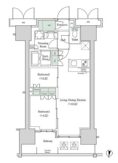 ブルックサイドレジデンス木場 940 間取り図