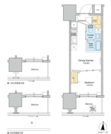 プラウドフラット錦糸町ウエスト 602 間取り図