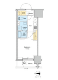 プラウドフラット錦糸町ウエスト 1106 間取り図
