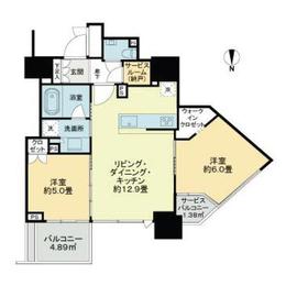 ベイサイドタワー晴海 25階 間取り図