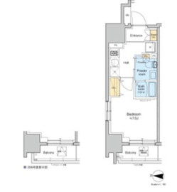 プラウドフラット錦糸町ウエスト 1107 間取り図