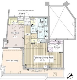 外苑レジデンス 506 間取り図